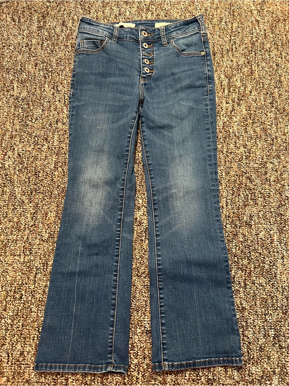 Pilcro And The Letterpress Women’s High Rise Flare Denim Blue Jeans Size 26